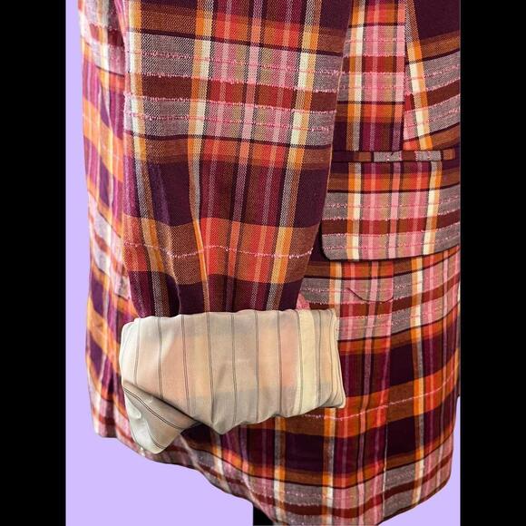 Fun and Funky Plaid blazer from Anthropologie - Picture 6 of 9